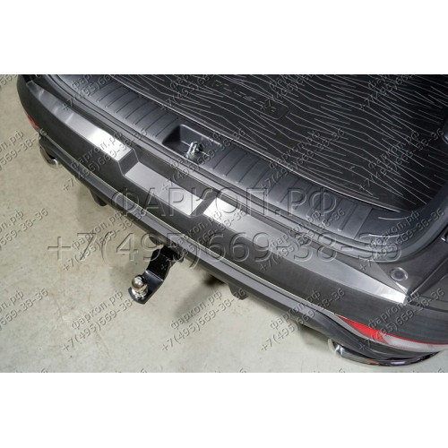 TCU00283 ТСС Фаркоп на Hyundai Tucson 2021- без подрезки бампера. Тип шара: E (шаровый узел под американский квадрат). Нагрузки: 1500/100 кг