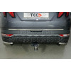 TCU00283 ТСС Фаркоп на Hyundai Tucson 2021- без подрезки бампера. Тип шара: E (шаровый узел под американский квадрат). Нагрузки: 1500/100 кг