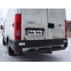 I021A GALIA Полностью оцинкованный фаркоп на Iveco Daily фургон/шасси 1999-2014, 2014-. Ступенька по всей ширине автомобиля. Монтируется к боковым стенкам рамы. Модели 35S - без задних креплений в раме. Тип шара: A. Установка без снятия и выреза бампера. 