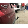 M129C GALIA Полностью оцинкованный фаркоп на Mazda CX-5 2012-2017, 2017-2025. Подрозетник убирается за бампер. Тип шара: C (горизонтальный съемный). Невидимый вырез бампера. Нагрузки: 2100/100 кг, масса фаркопа 19,6 кг