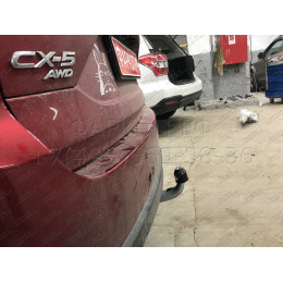 M129C GALIA Полностью оцинкованный фаркоп на Mazda CX-5 2012-2017, 2017-2025. Подрозетник убирается за бампер. Тип шара: C (горизонтальный съемный). Невидимый в