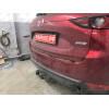 M129C GALIA Полностью оцинкованный фаркоп на Mazda CX-5 2012-2017, 2017-2025. Подрозетник убирается за бампер. Тип шара: C (горизонтальный съемный). Невидимый вырез бампера. Нагрузки: 2100/100 кг, масса фаркопа 19,6 кг