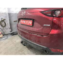 M129C GALIA Полностью оцинкованный фаркоп на Mazda CX-5 2012-2017, 2017-2025. Подрозетник убирается за бампер. Тип шара: C (горизонтальный съемный). Невидимый в