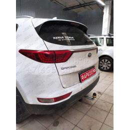91004-A MOTODOR Фаркоп с оцинкованным шаром на Kia Sportage дорестайл 2016-2018, Hyundai Tucson дорестайл 2015-2018 без выреза в бампере. Тип шара: A. Нагрузки: 1900/120 кг, м