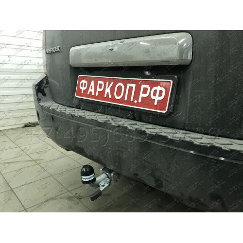 N041C GALIA Полностью оцинкованный фаркоп на Nissan Pathfinder R51 2004-2014. Подрозетник убирается за бампер. Тип шара: C (горизонтальный съемный). Невидимый вырез бампера. Нагрузки: 3000/120 кг, масса фаркопа 8,47 кг
