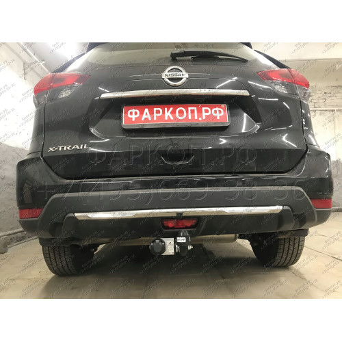 N122-A Лидер-плюс ТСУ для Nissan X-Trail T32 2014-2022 без выреза бампера. Нагрузки: 1500/75 кг, масса фаркопа 19,8 кг (без электрики в комплекте)