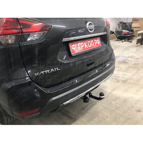 N122-A Лидер-плюс ТСУ для Nissan X-Trail T32 2014-2022 без выреза бампера. Нагрузки: 1500/75 кг, масса фаркопа 19,8 кг (без электрики в комплекте)