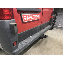 FA 06 AVTOS Фаркоп на Citroen Jumper 2006-, FIAT Ducato III 2006-, Peugeot Boxer 2006-. Необходима подрезка бампера. Тип шара: F. Нагрузки: 2000/100 кг, масса фаркопа 28,5 кг (без элек