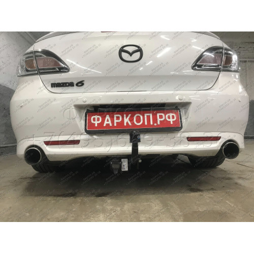 4528-A ORIS Фаркоп на Mazda 6 хетчбек/седан 2008-2013. Необходима подрезка бампера. Тип шара: A. Нагрузки: 1500/70 кг, масса фаркопа 19,4 кг (без электрики в комплекте)