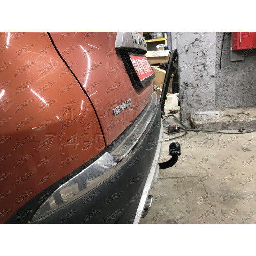 1436-A ORIS Фаркоп на Renault Kaptur 2016-2022, Renault Duster (только 4x4) 2015-2021, 2021-2022 без выреза в бампере. Тип шара: A. Нагрузки: 1500/75 кг, масса фаркопа 16,8 кг (без электрики в комплекте)