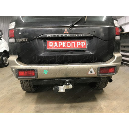 M107-F Лидер-плюс ТСУ для Mitsubishi Pajero Sport 1998-2008 без снятия и выреза бампера. Тип шара: F. Нагрузки: 2000/100 кг, масса фаркопа 16,2 кг (без электрики в комп