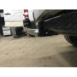 M107-F Лидер-плюс ТСУ для Mitsubishi Pajero Sport 1998-2008 без снятия и выреза бампера. Тип шара: F. Нагрузки: 2000/100 кг, масса фаркопа 16,2 кг (без электрики в комп