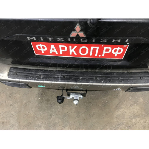 M107-F Лидер-плюс ТСУ для Mitsubishi Pajero Sport 1998-2008 без снятия и выреза бампера. Тип шара: F. Нагрузки: 2000/100 кг, масса фаркопа 16,2 кг (без электрики в комплекте)