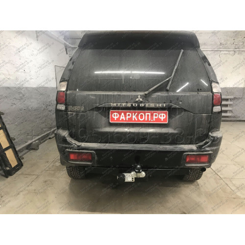 M107-F Лидер-плюс ТСУ для Mitsubishi Pajero Sport 1998-2008 без снятия и выреза бампера. Тип шара: F. Нагрузки: 2000/100 кг, масса фаркопа 16,2 кг (без электрики в комплекте)