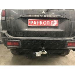 M107-F Лидер-плюс ТСУ для Mitsubishi Pajero Sport 1998-2008 без снятия и выреза бампера. Тип шара: F. Нагрузки: 2000/100 кг, масса фаркопа 16,2 кг (без электрики в комп