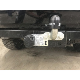M107-F Лидер-плюс ТСУ для Mitsubishi Pajero Sport 1998-2008 без снятия и выреза бампера. Тип шара: F. Нагрузки: 2000/100 кг, масса фаркопа 16,2 кг (без электрики в комп