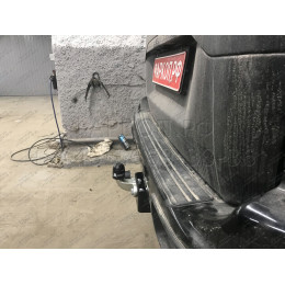 M107-F Лидер-плюс ТСУ для Mitsubishi Pajero Sport 1998-2008 без снятия и выреза бампера. Тип шара: F. Нагрузки: 2000/100 кг, масса фаркопа 16,2 кг (без электрики в комп