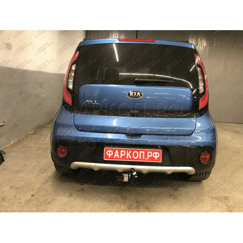 K122-A Лидер-плюс ТСУ для Kia Soul 2014-2019 без снятия и выреза бампера. Нагрузки: 1500/75 кг, масса фаркопа 16,9 кг (без электрики в комплекте)