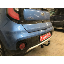 K122-A Лидер-плюс ТСУ для Kia Soul 2014-2019 без снятия и выреза бампера. Нагрузки: 1500/75 кг, масса фаркопа 16,9 кг (без электрики в комплекте)