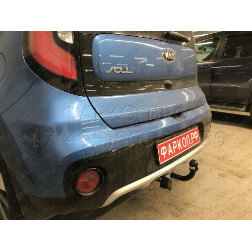 K122-A Лидер-плюс ТСУ для Kia Soul 2014-2019 без снятия и выреза бампера. Нагрузки: 1500/75 кг, масса фаркопа 16,9 кг (без электрики в комплекте)