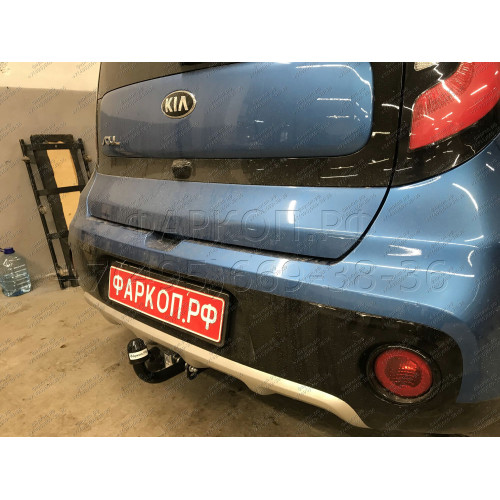 K122-A Лидер-плюс ТСУ для Kia Soul 2014-2019 без снятия и выреза бампера. Нагрузки: 1500/75 кг, масса фаркопа 16,9 кг (без электрики в комплекте)