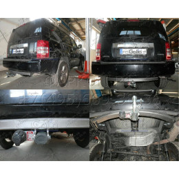 J009C GALIA Полностью оцинкованный фаркоп на Jeep Cherokee 2007-2013, Dodge Nitro 2007-2012. Тип шара: C (горизонтальный съемный). Установка без снятия и выреза бампер