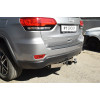 JGC-13-991124.00 PT GROUP Фаркоп с нержавеющей накладкой на Jeep Grand Cherokee IV WK2 2014-2021 без подрезки бампера. Тип шара: E (легкосъемный шар под квадрат). Нагрузки: 3500/150 кг, масса фаркопа 21,3 кг (без электрики в комплекте)
