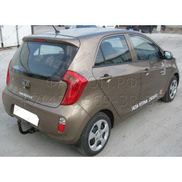 K-038 STEINHOF Фаркоп на Kia Picanto хетчбек 5 дверей 2011-2015 без снятия и подрезки бампера. Тип шара: AH (горизонтальное быстросъемное крепление шара на кл