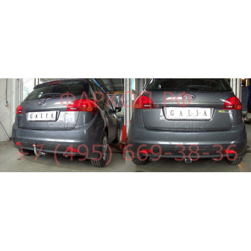 K035C GALIA Полностью оцинкованный фаркоп на Kia Venga 2010-2017. Подрозетник убирается за бампер. Тип шара: C (горизонтальный съемный). Невидимый вырез бампера. Нагрузки: 1300/75 кг, масса фаркопа 17,06 кг