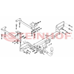L-114 STEINHOF Фаркоп на Land Rover Range Rover IV L405 2013-2022. Требуется подрезка бампера. Тип шара: A. Нагрузки: 3500/150 кг, масса фаркопа 28,05 кг (без электрики в комп