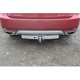 LRX-19-991124.00 PT GROUP Фаркоп с нержавеющей накладкой на Lexus RX, кроме F-Sport 2019-2022 без подрезки бампера. Тип шара: E (легкосъемный шар под квадрат). Нагру