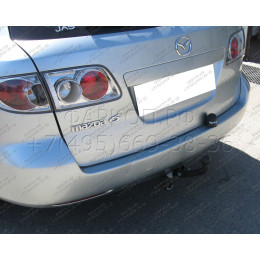 M-025 STEINHOF Фаркоп на Mazda 6 универсал GY 01/2003-2008. Требуется подрезка бампера. Тип шара: AH (горизонтальное быстросъемное крепление шара на ключе). Н