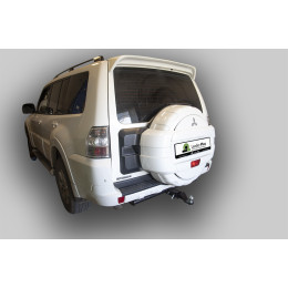 M114-E Лидер-плюс ТСУ для Mitsubishi Pajero III 2000-2007, IV 2007-2020 без снятия и выреза бампера. Тип шара: E. Нагрузки: 1500/100 кг, масса фаркопа 18,5 кг (без электрики 
