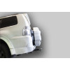 M114-E Лидер-плюс ТСУ для Mitsubishi Pajero III 2000-2007, IV 2007-2020 без снятия и выреза бампера. Тип шара: E. Нагрузки: 1500/100 кг, масса фаркопа 18,5 кг (без электрики в комплекте)