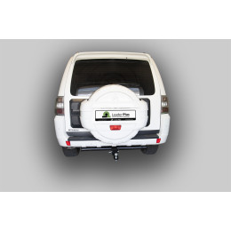 M114-E Лидер-плюс ТСУ для Mitsubishi Pajero III 2000-2007, IV 2007-2020 без снятия и выреза бампера. Тип шара: E. Нагрузки: 1500/100 кг, масса фаркопа 18,5 кг (без электрики 