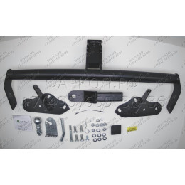 M114-E Лидер-плюс ТСУ для Mitsubishi Pajero III 2000-2007, IV 2007-2020 без снятия и выреза бампера. Тип шара: E. Нагрузки: 1500/100 кг, масса фаркопа 18,5 кг (без электрики 
