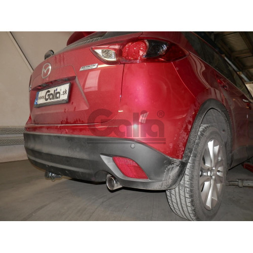 M129C GALIA Полностью оцинкованный фаркоп на Mazda CX-5 2012-2017, 2017-2025. Подрозетник убирается за бампер. Тип шара: C (горизонтальный съемный). Невидимый вырез бампера. Нагрузки: 2100/100 кг, масса фаркопа 19,6 кг