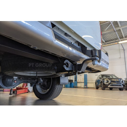 MLT-24-991122.00 PT GROUP Фаркоп на Mitsubishi L200 2023- без снятия и подрезки бампера. Тип шара: E (легкосъемный шар под квадрат). Нагрузки: 3500/140 кг, масса фаркоп