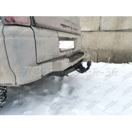 H.M15.A HALTY Фаркоп на Mitsubishi Delica 3 поколение 1986-1999 без подрезки бампера. Тип шара: A. Нагрузки: 750/75 кг, масса фаркопа 19,9 кг