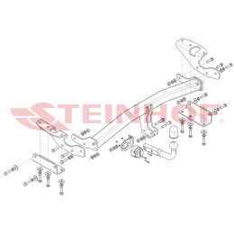 N-025 STEINHOF Фаркоп на Nissan Ariya 2022-. Требуется подрезка бампера. Тип шара: A. Нагрузки: 1500/85 кг (без электрики в комплекте)