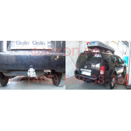 N041C GALIA Полностью оцинкованный фаркоп на Nissan Pathfinder R51 2004-2014. Подрозетник убирается за бампер. Тип шара: C (горизонтальный съемный). Невидимый в