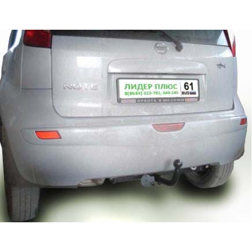N101-A Лидер-плюс ТСУ для Nissan Note 2005-2014 без снятия и выреза бампера. Нагрузки: 1100/75 кг, масса фаркопа 17,68 кг, требуется 6 сверлений (без электрики в комплекте)