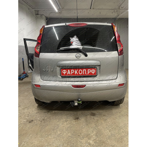 N101-A Лидер-плюс ТСУ для Nissan Note 2005-2014 без снятия и выреза бампера. Нагрузки: 1100/75 кг, масса фаркопа 17,68 кг, требуется 6 сверлений (без электрики в комплекте)
