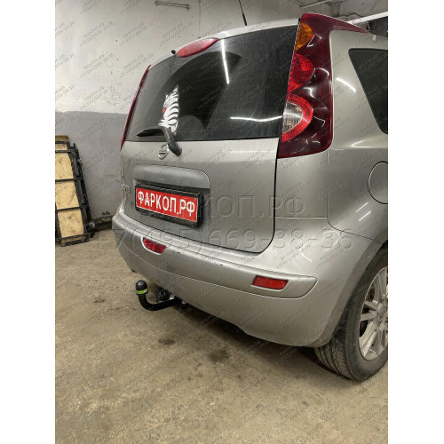 N101-A Лидер-плюс ТСУ для Nissan Note 2005-2014 без снятия и выреза бампера. Нагрузки: 1100/75 кг, масса фаркопа 17,68 кг, требуется 6 сверлений (без электрики в комплекте)