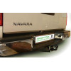 N107-F Лидер-плюс ТСУ для Nissan Navara Double Cab со ступенькой 2005-2015 без снятия и выреза бампера. Тип шара: F. Нагрузки: 2000/100 кг, масса фаркопа 23,8 кг (без электрики в комплекте)