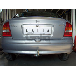 O008A GALIA Полностью оцинкованный фаркоп на Opel Astra G хетчбек 3/5 дверей, седан, купе, кабриолет 1998-2004, номерной знак на задней двери. Тип шара: A. Без 