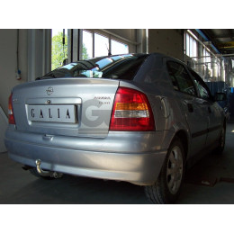 O008A GALIA Полностью оцинкованный фаркоп на Opel Astra G хетчбек 3/5 дверей, седан, купе, кабриолет 1998-2004, номерной знак на задней двери. Тип шара: A. Без 
