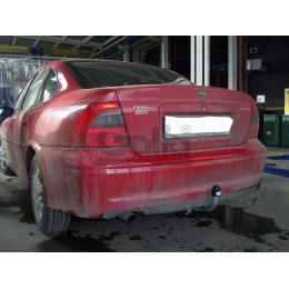O029A GALIA Полностью оцинкованный фаркоп на Opel Vectra B седан/универсал/хетчбек 1995-2002. С 1999 большой вырез бампера. Тип шара: A. Установка без снятия и