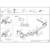 O061C GALIA Полностью оцинкованный фаркоп на Opel Astra J седан/универсал 2009-2015. Подрозетник убирается за бампер. Тип шара: C (горизонтальный съемный). Невидимый вырез бампера. Нагрузки: 1600/75 кг, масса фаркопа 17,37 кг