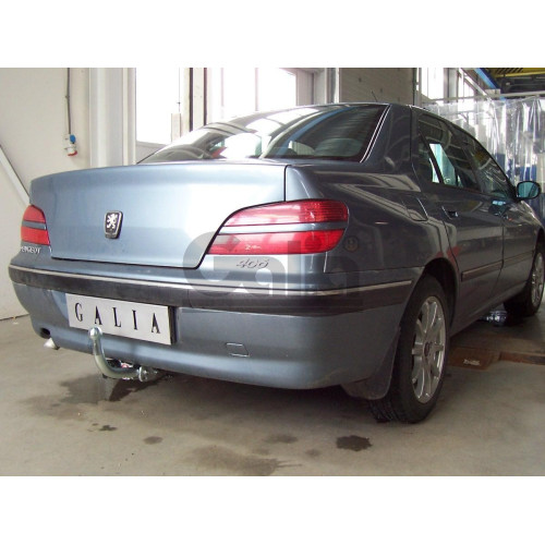 P027C GALIA Полностью оцинкованный фаркоп на Peugeot 406 седан 1995-2004. Тип шара: C (горизонтальный съемный). Установка без снятия и выреза бампера. Нагрузки: 1700/80 кг, масса фаркопа 16,37 кг